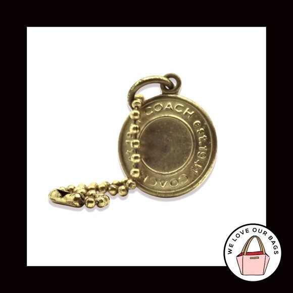 Coach Accessories - VINTAGE COACH 1941 Round Gold Brass Metal Disc Fob Bag Charm Keychain Hang Tag